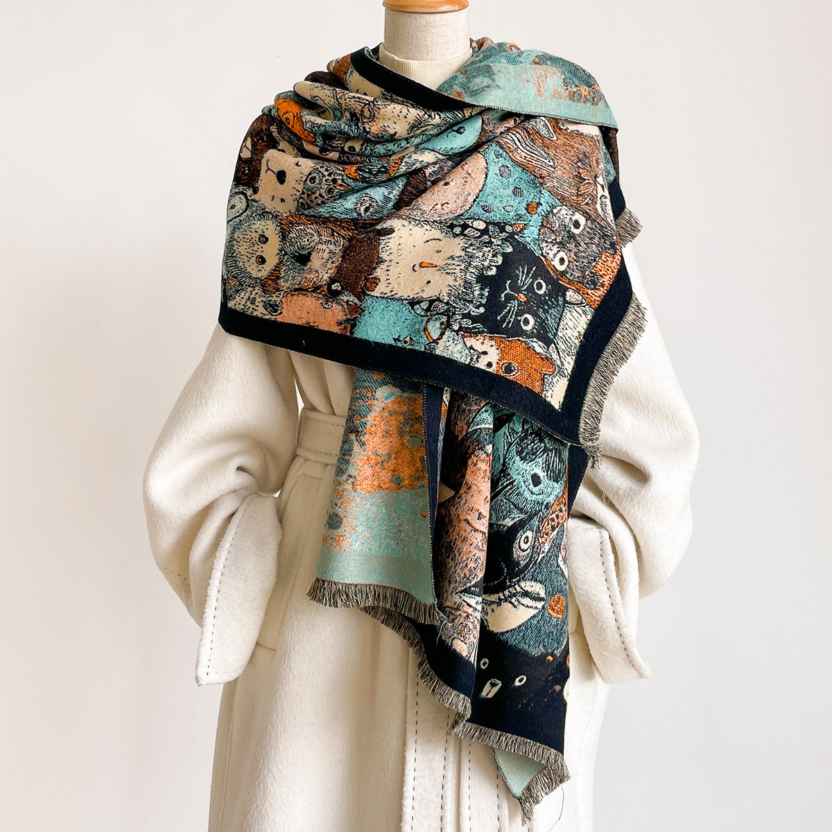 Women Imitation Cashmere Scarf - Cashmere Pashmina Wrap ulasan dan harga