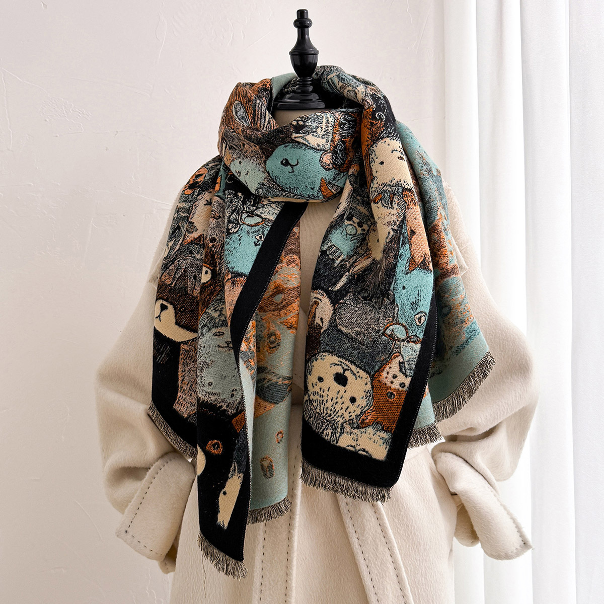 Women Imitation Cashmere Scarf - Cashmere Pashmina Wrap ulasan dan harga